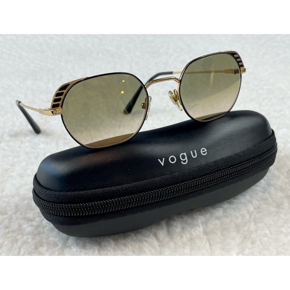 VOGUE EYEWEAR • Hailey Bieber Black and Gold VO4131 Prescription Sunglasses - Picture 3 of 16